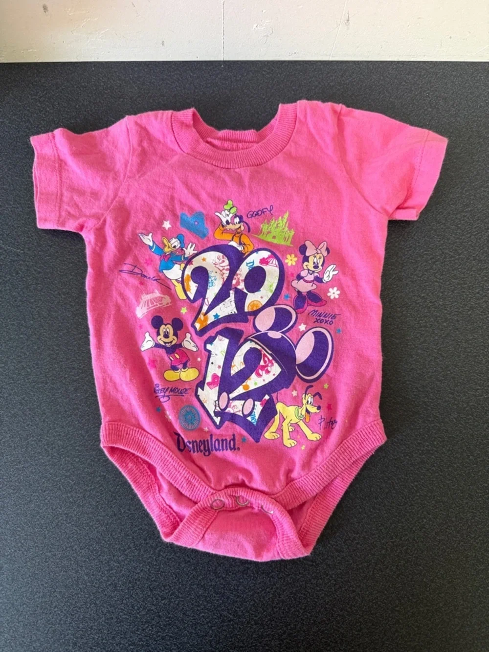 Pink Disneyland Mickey & Friends Baby Onesie